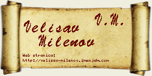 Velisav Milenov vizit kartica